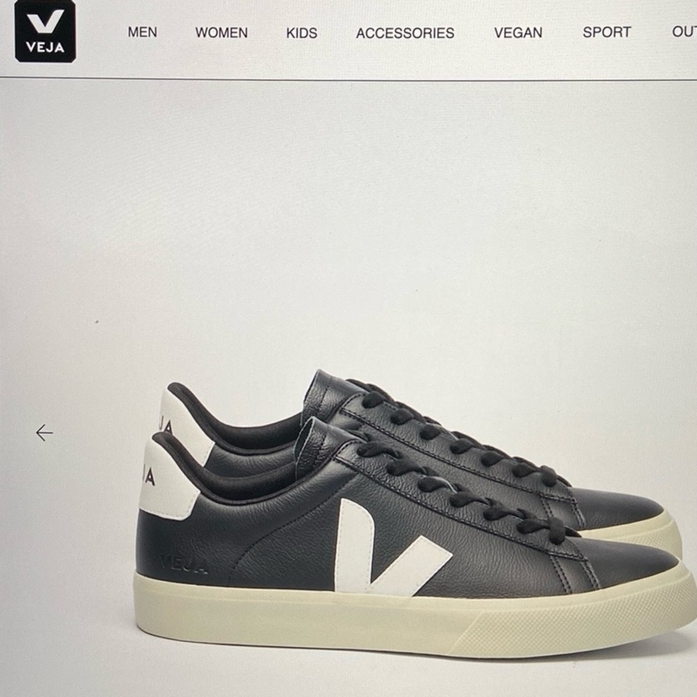 NEW Veja Women's Campo Chromefree Leather Sneakers CPO501215A370 Black/White NIB - Picture 10 of 11